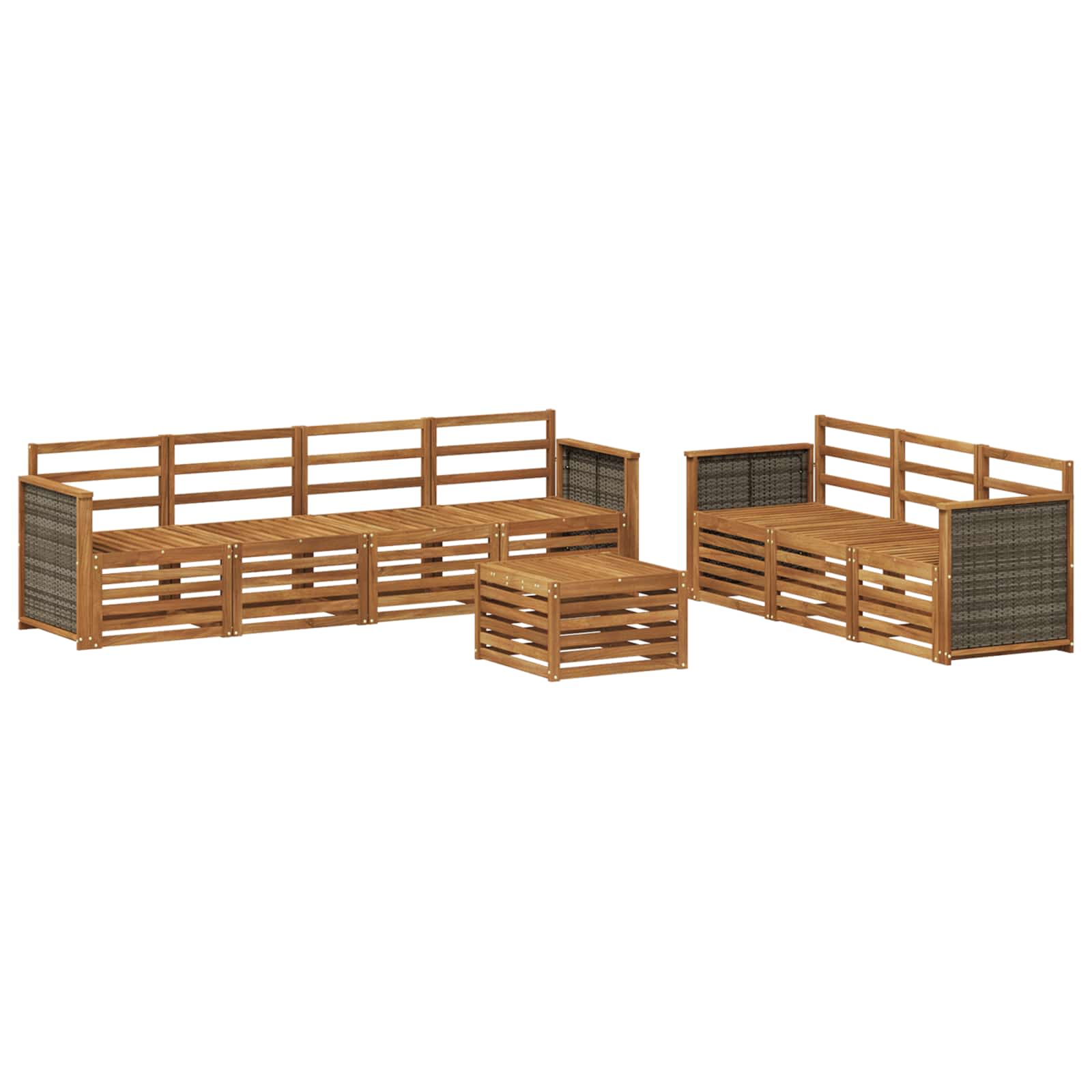 Sofa-Sets 8 pcs Massief Acaciahout is nu te koop bij PeponiXL, paradijselijk wonen!