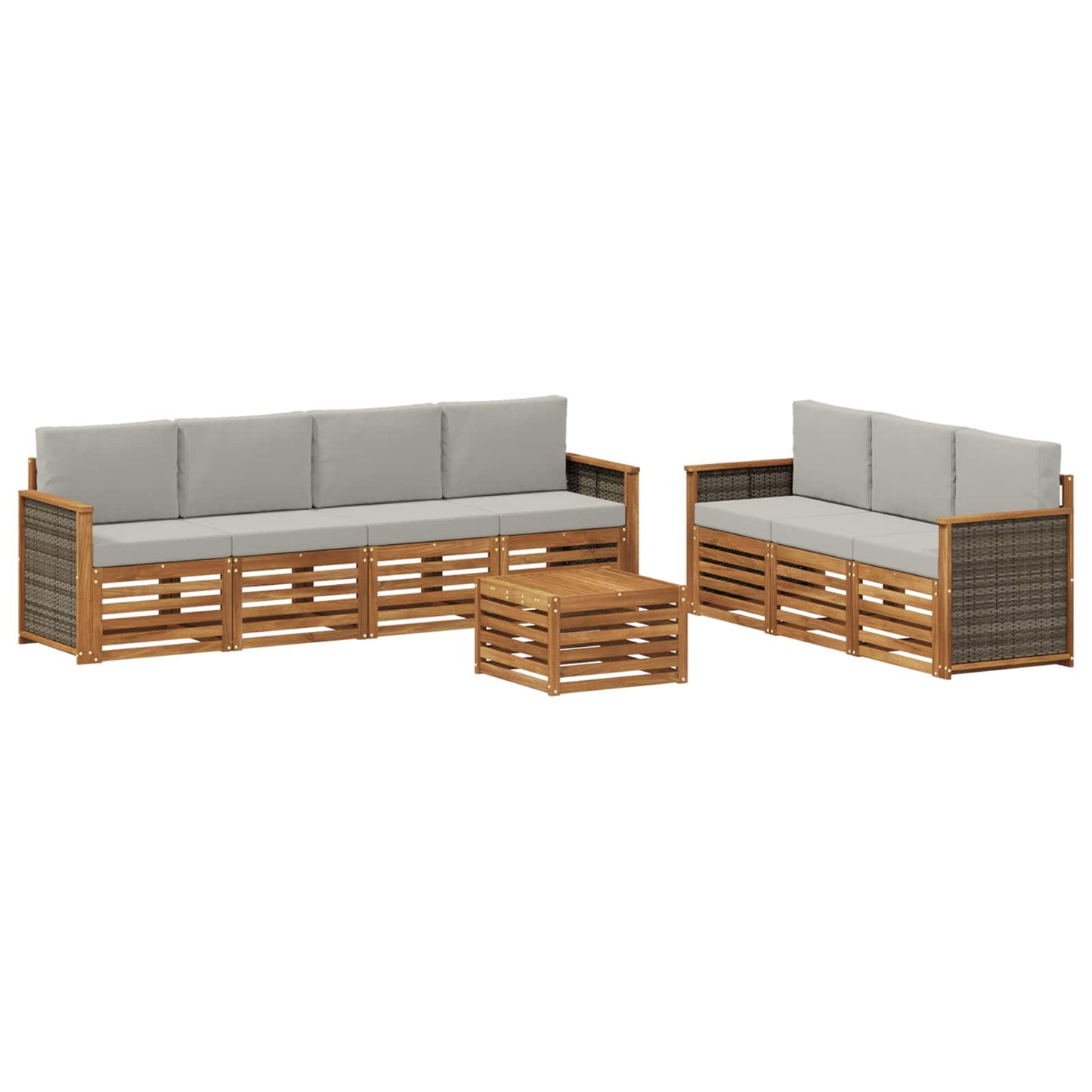 Sofa-Sets met kussen 8 pcs Massief Acaciahout is nu te koop bij PeponiXL, paradijselijk wonen!