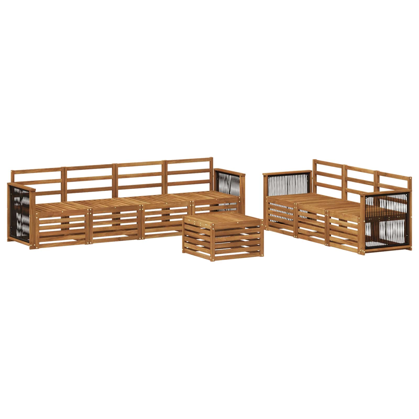 Sofa-Sets 8 pcs Massief Acaciahout is nu te koop bij PeponiXL, paradijselijk wonen!
