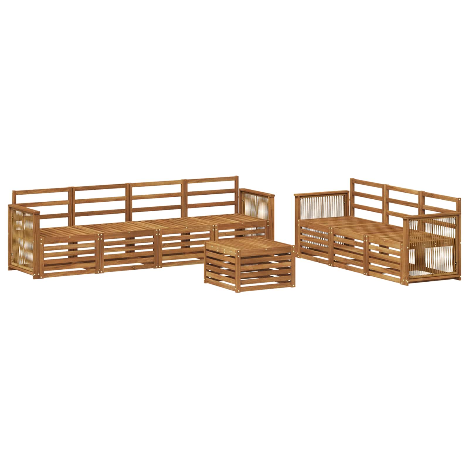 Sofa-Sets 8 pcs Massief Acaciahout is nu te koop bij PeponiXL, paradijselijk wonen!