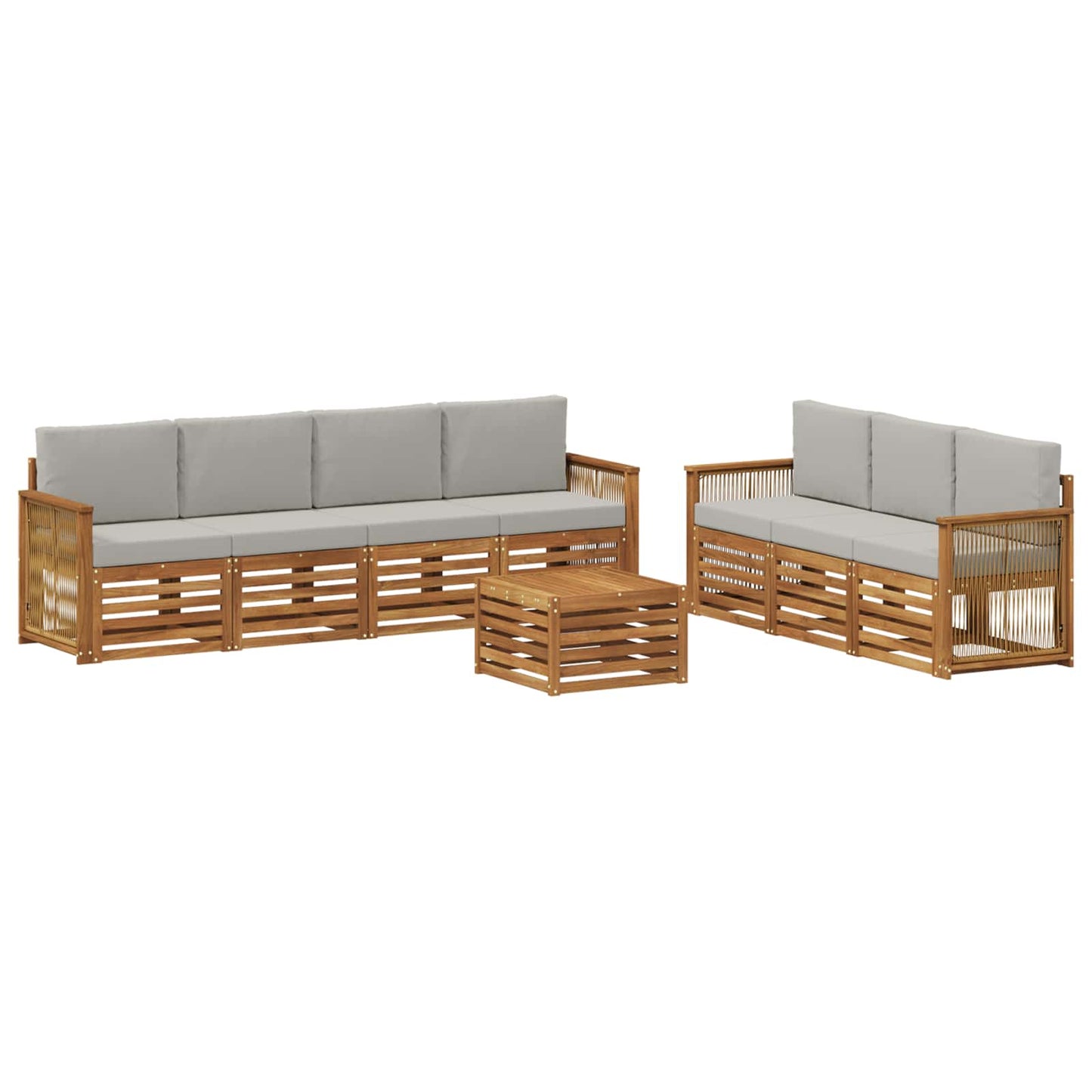 Sofa-Sets met kussen 8 pcs Massief Acaciahout is nu te koop bij PeponiXL, paradijselijk wonen!