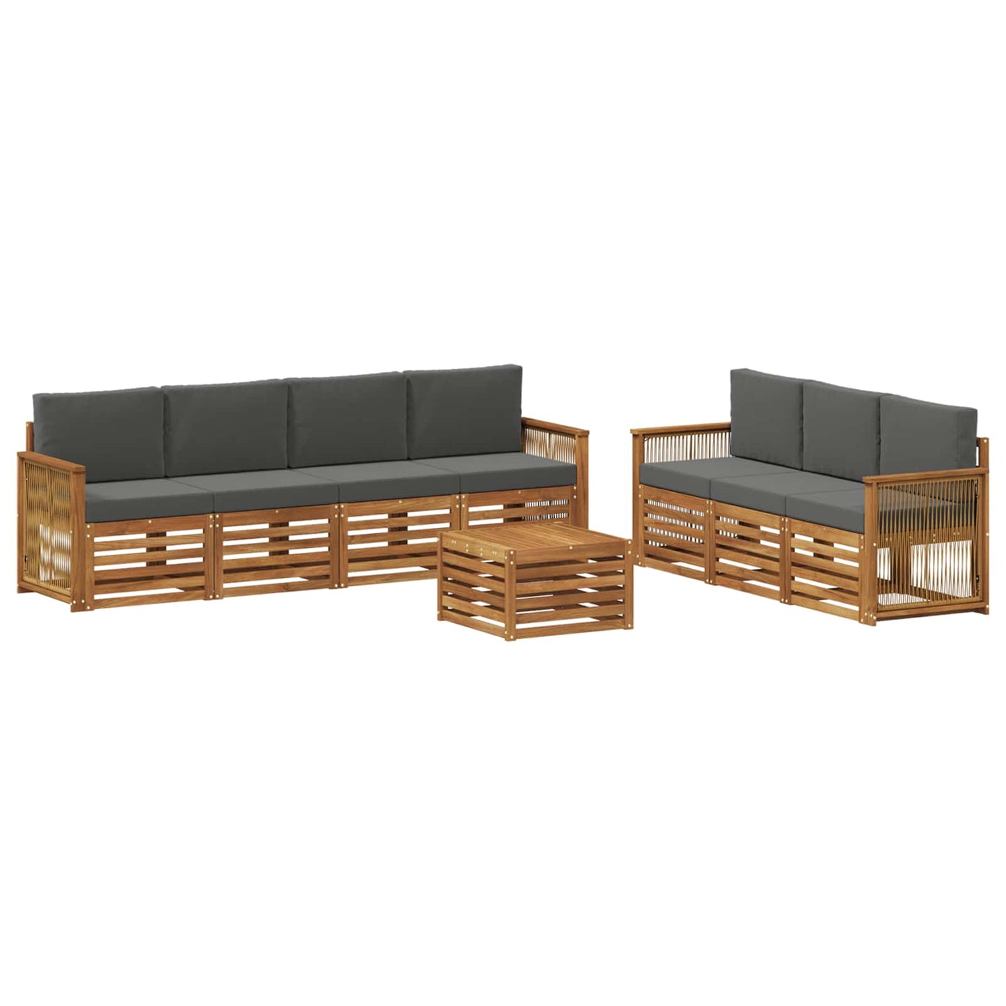 Sofa-Sets met kussen 8 pcs Massief Acaciahout is nu te koop bij PeponiXL, paradijselijk wonen!