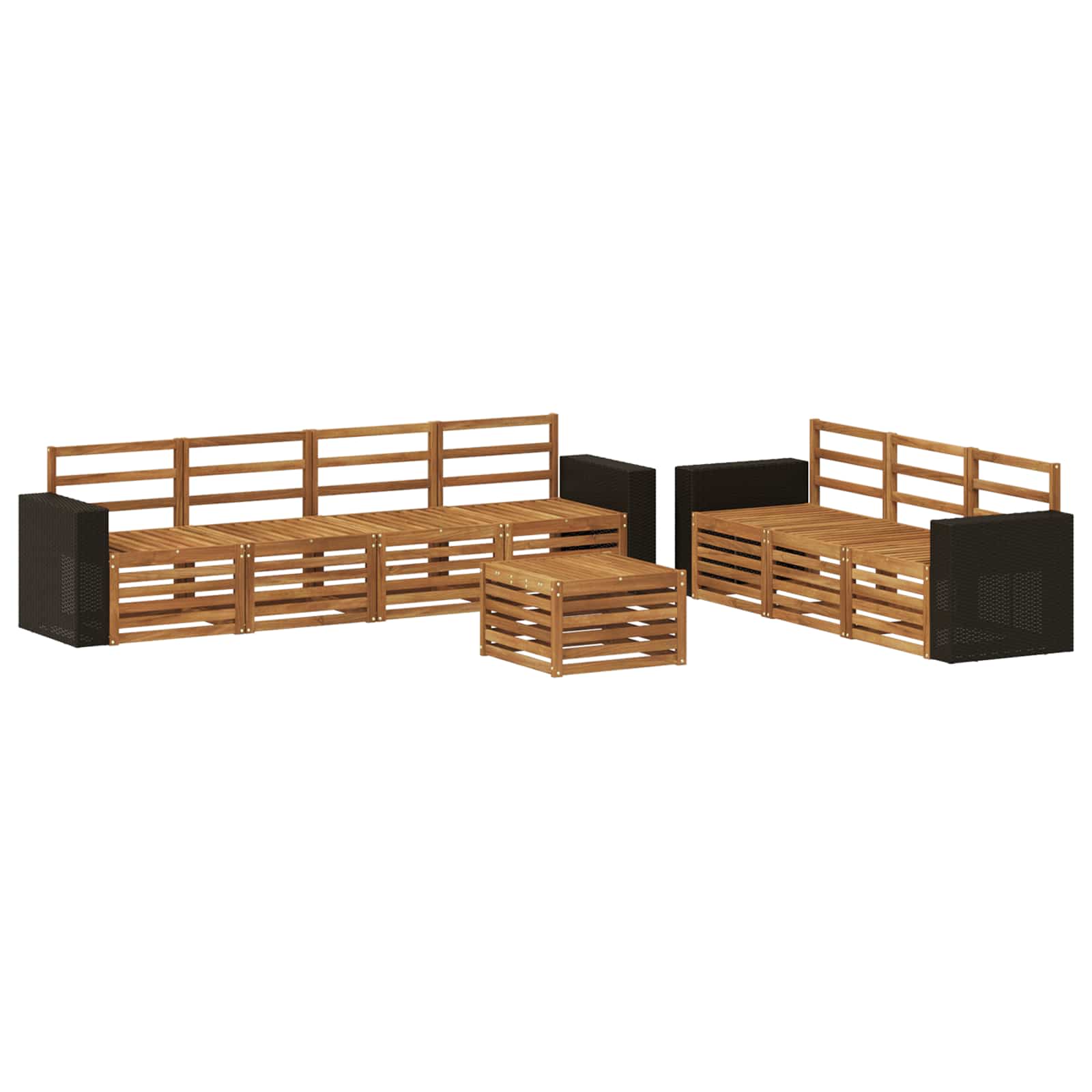 Sofa-Sets 8 pcs Massief Acaciahout is nu te koop bij PeponiXL, paradijselijk wonen!