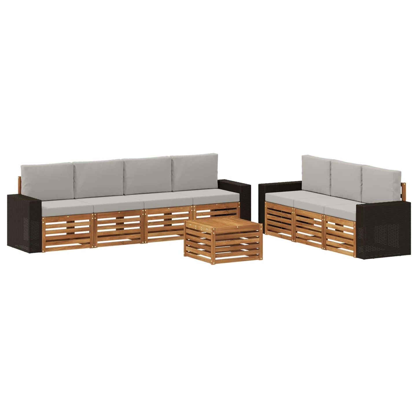Sofa-Sets met kussen 8 pcs Massief Acaciahout is nu te koop bij PeponiXL, paradijselijk wonen!