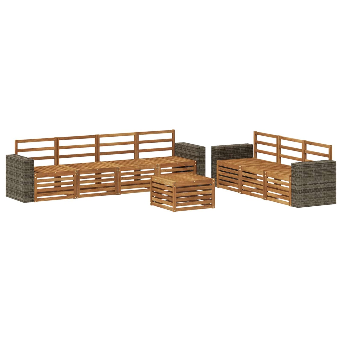 Sofa-Sets 8 pcs Massief Acaciahout is nu te koop bij PeponiXL, paradijselijk wonen!