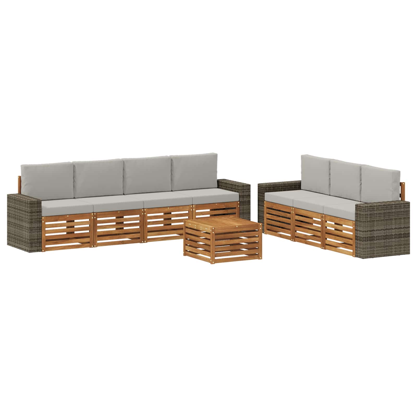 Sofa-Sets met kussen 8 pcs Massief Acaciahout is nu te koop bij PeponiXL, paradijselijk wonen!