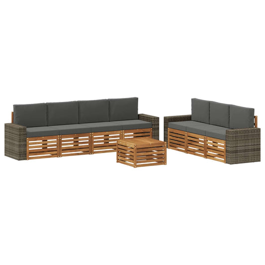 Sofa-Sets met kussen 8 pcs Massief Acaciahout is nu te koop bij PeponiXL, paradijselijk wonen!
