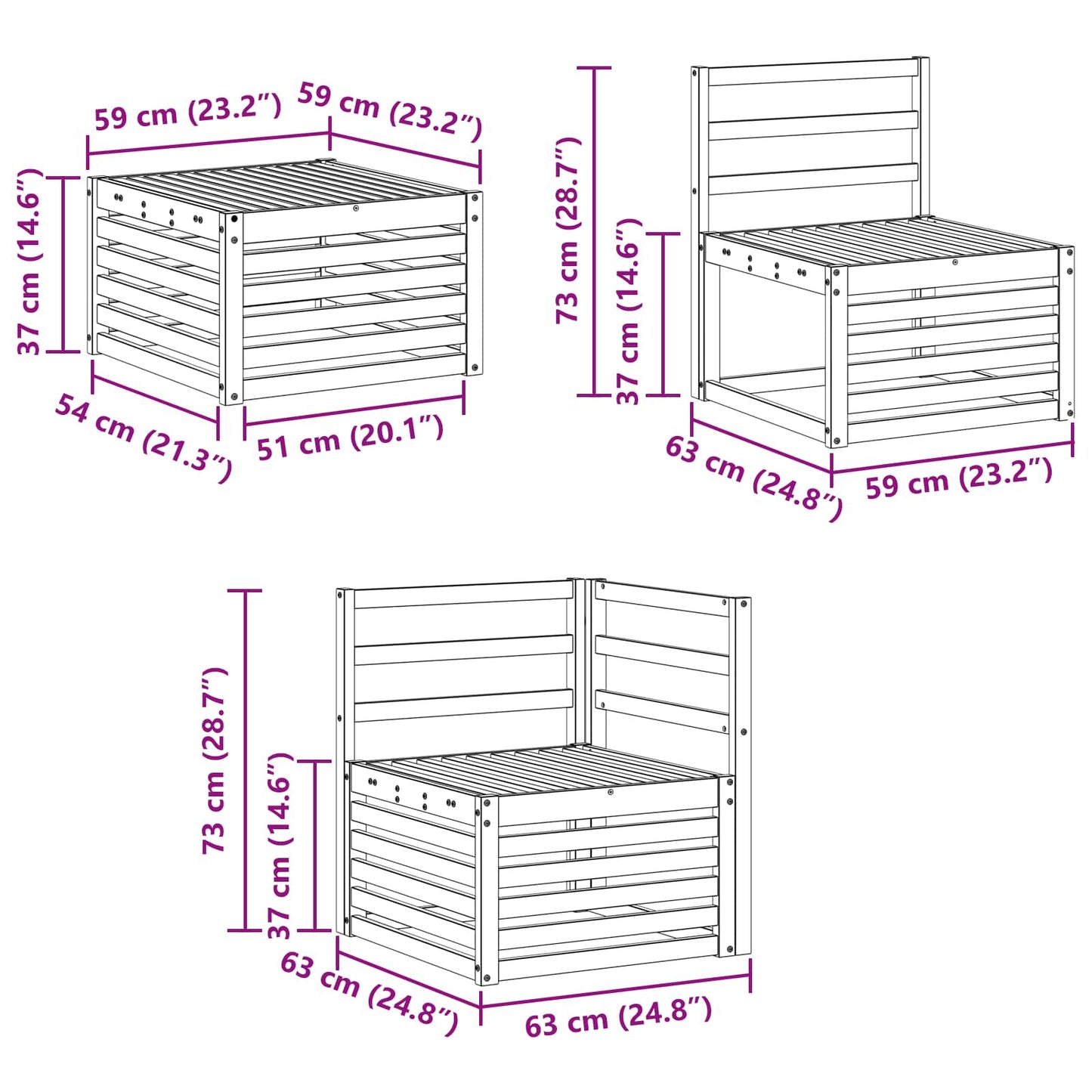 Buiten bankenset 8 pcs Naturel Massief Acaciahout is nu te koop bij PeponiXL, paradijselijk wonen!