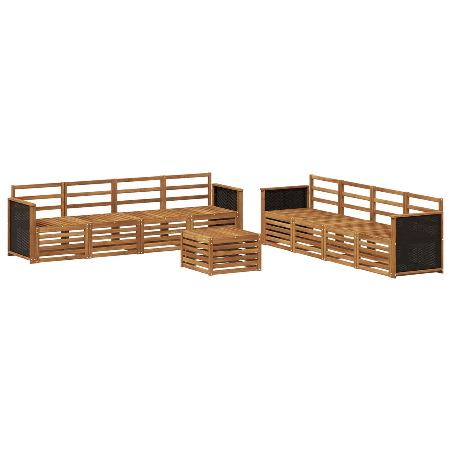Sofa-Sets 9 pcs Massief Acaciahout is nu te koop bij PeponiXL, paradijselijk wonen!