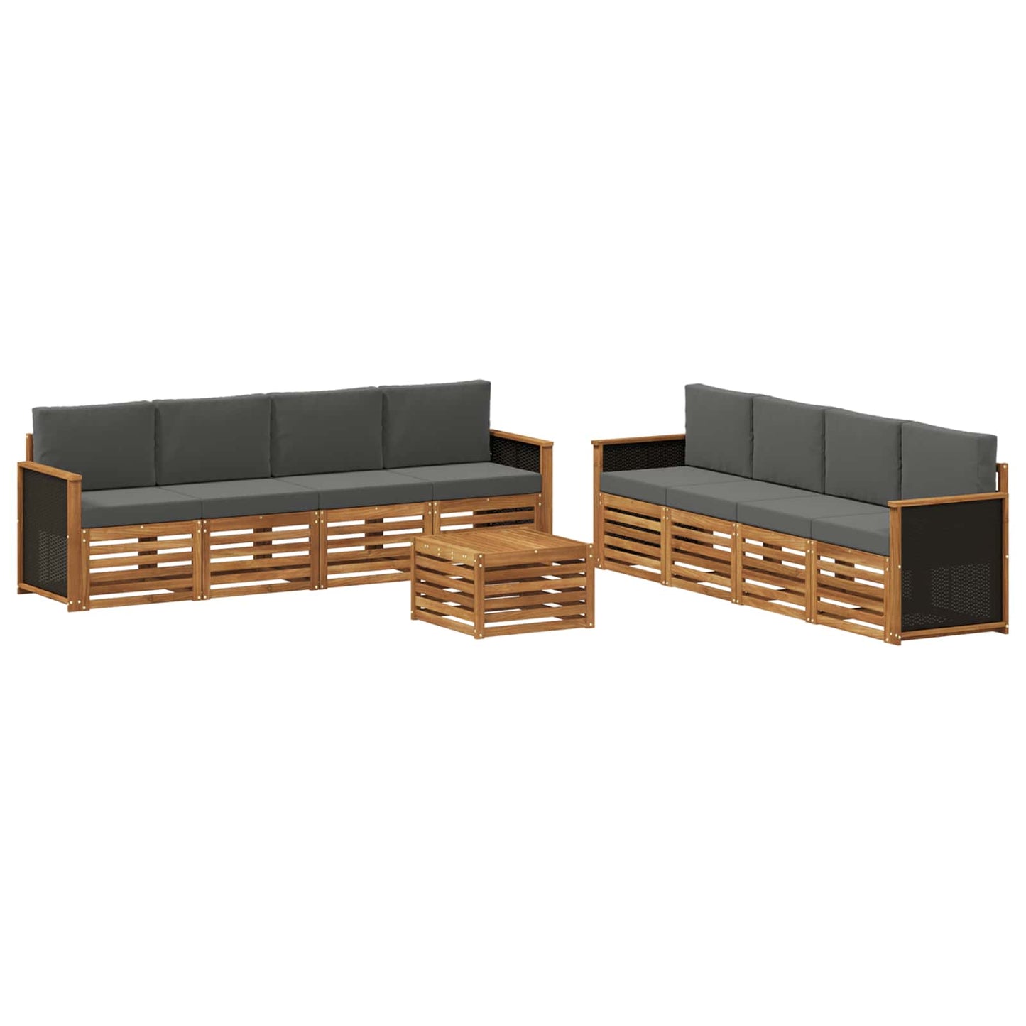 Sofa-Sets met kussen 9 pcs Massief Acaciahout is nu te koop bij PeponiXL, paradijselijk wonen!