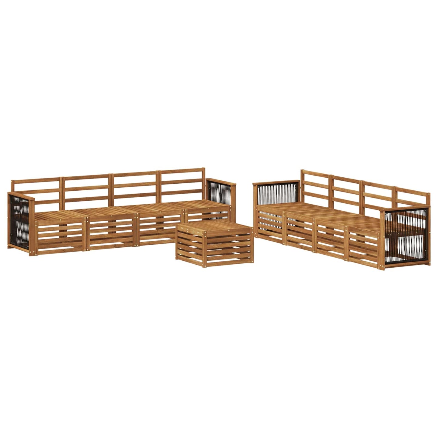 Sofa-Sets 9 pcs Massief Acaciahout is nu te koop bij PeponiXL, paradijselijk wonen!