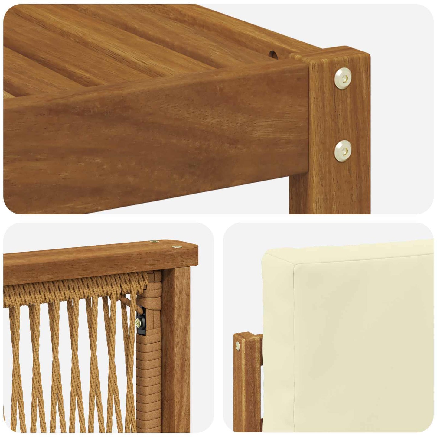 Sofa-Sets met kussen 9 pcs Massief Acaciahout is nu te koop bij PeponiXL, paradijselijk wonen!