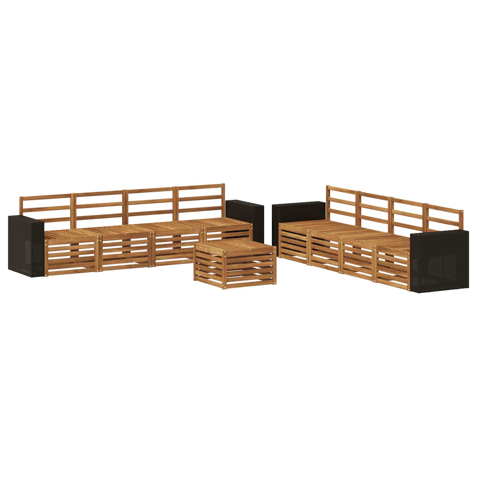 Sofa-Sets 9 pcs Massief Acaciahout is nu te koop bij PeponiXL, paradijselijk wonen!