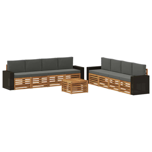 Sofa-Sets met kussen 9 pcs Massief Acaciahout is nu te koop bij PeponiXL, paradijselijk wonen!