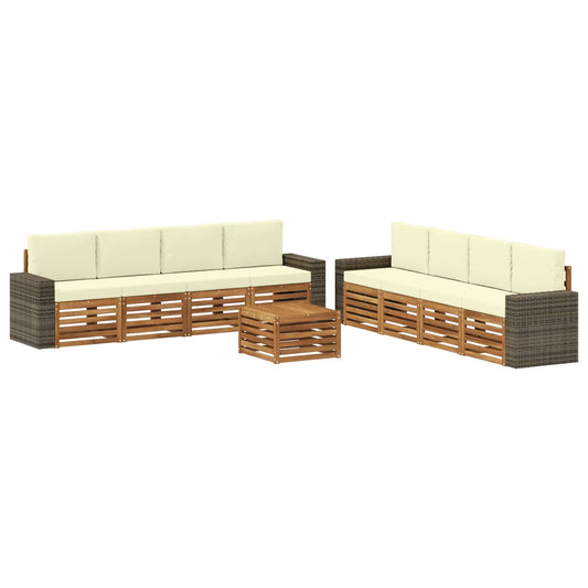Sofa-Sets met kussen 9 pcs Massief Acaciahout is nu te koop bij PeponiXL, paradijselijk wonen!