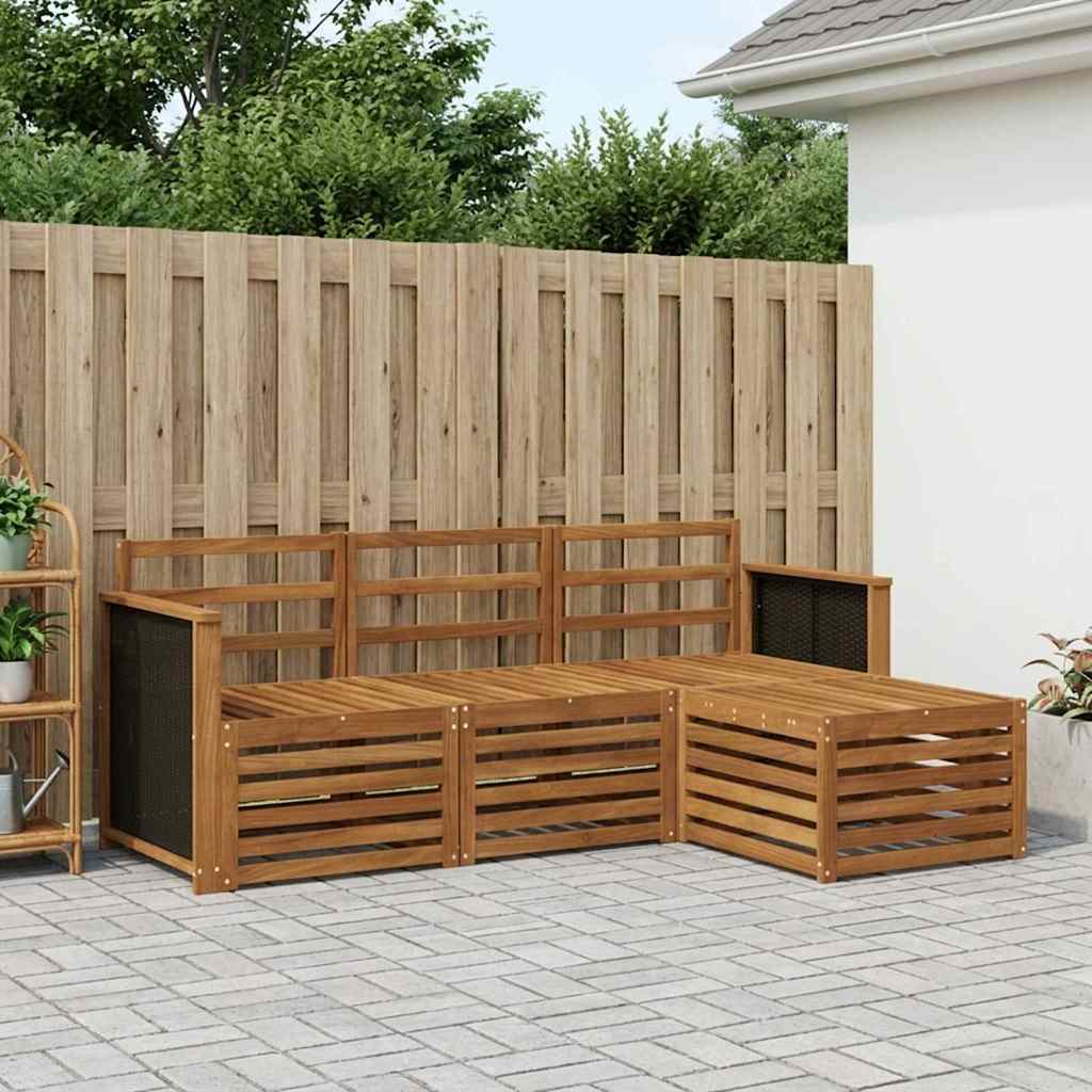 Buiten bankenset 4 pcs Naturel is nu te koop bij PeponiXL, paradijselijk wonen!