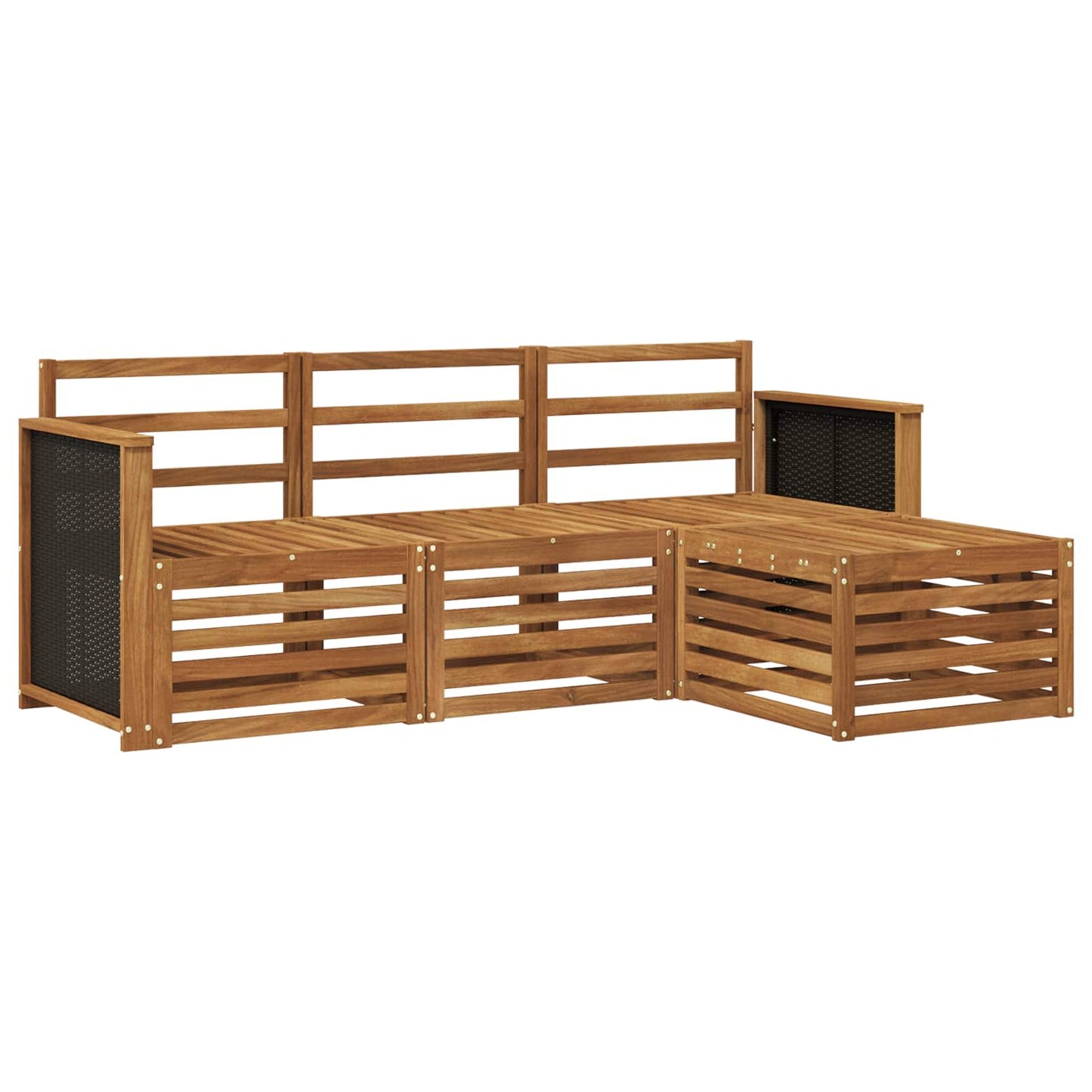 Buiten bankenset 4 pcs Naturel is nu te koop bij PeponiXL, paradijselijk wonen!