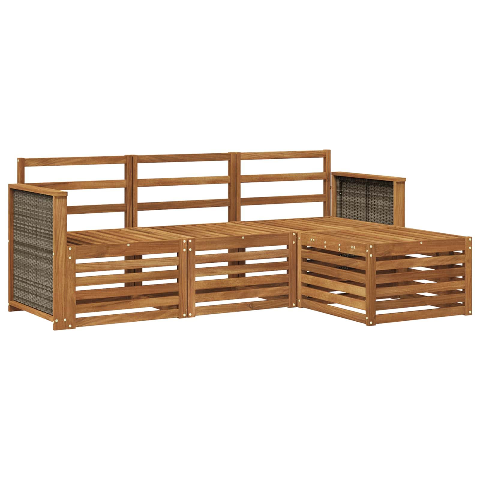 Buiten bankenset 4 pcs Naturel is nu te koop bij PeponiXL, paradijselijk wonen!