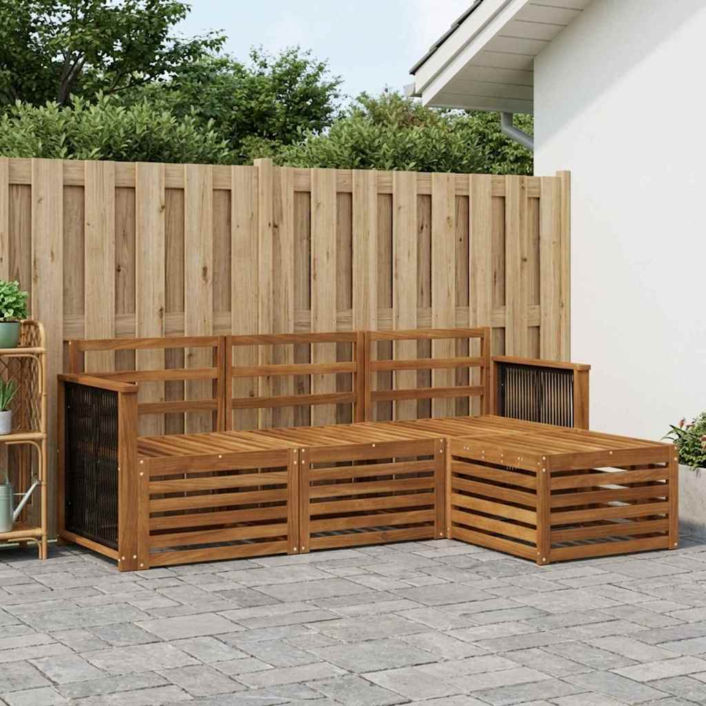 Buiten bankenset 4 pcs Naturel is nu te koop bij PeponiXL, paradijselijk wonen!