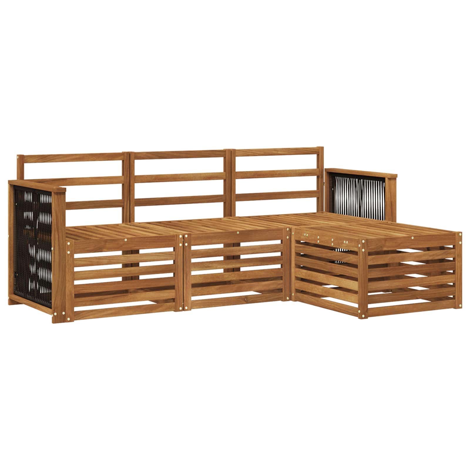 Buiten bankenset 4 pcs Naturel is nu te koop bij PeponiXL, paradijselijk wonen!