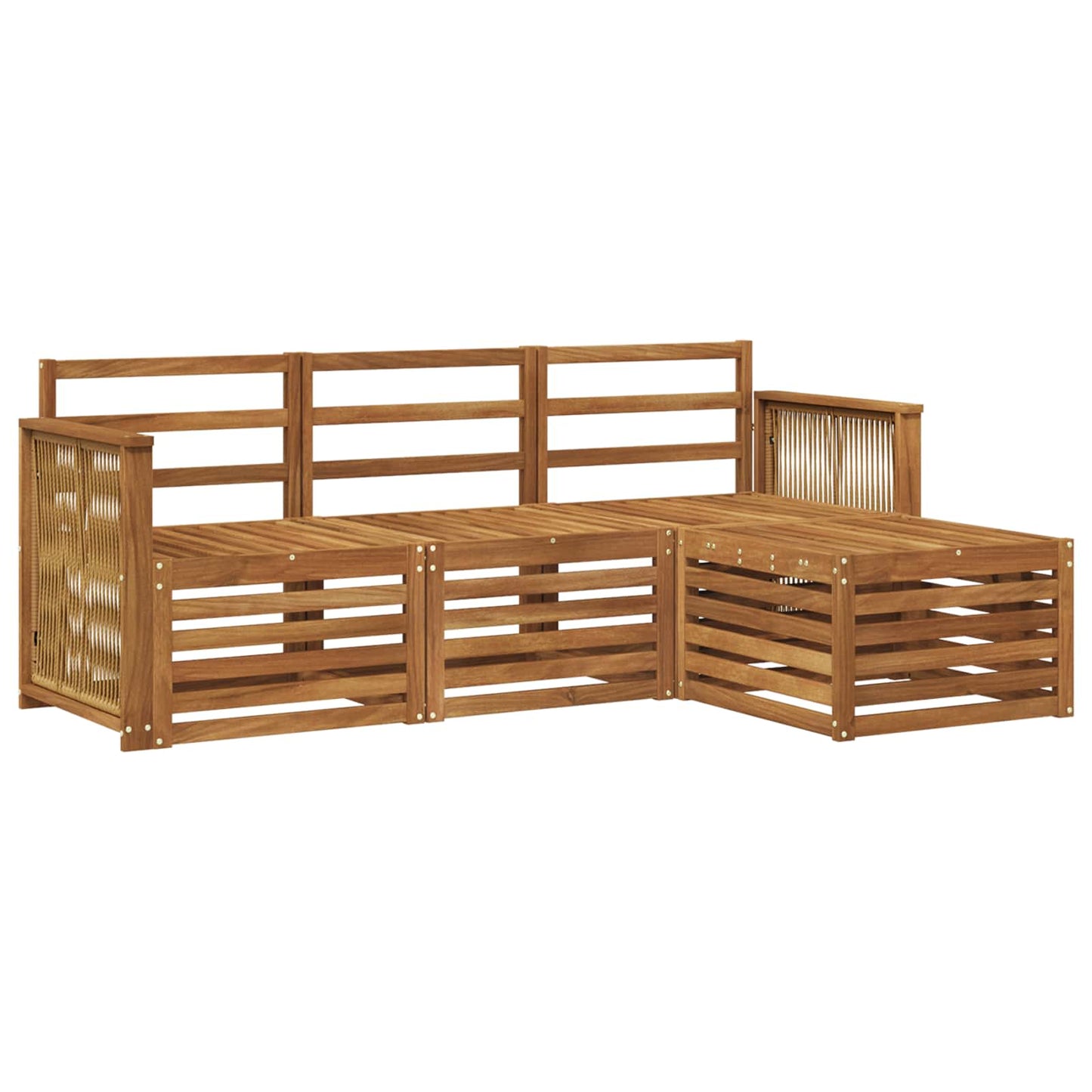 Buiten bankenset 4 pcs Naturel is nu te koop bij PeponiXL, paradijselijk wonen!