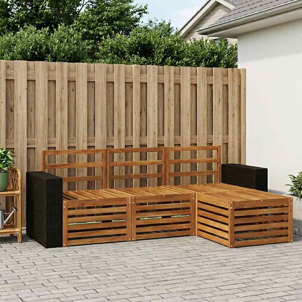 Buiten bankenset 4 pcs Naturel is nu te koop bij PeponiXL, paradijselijk wonen!