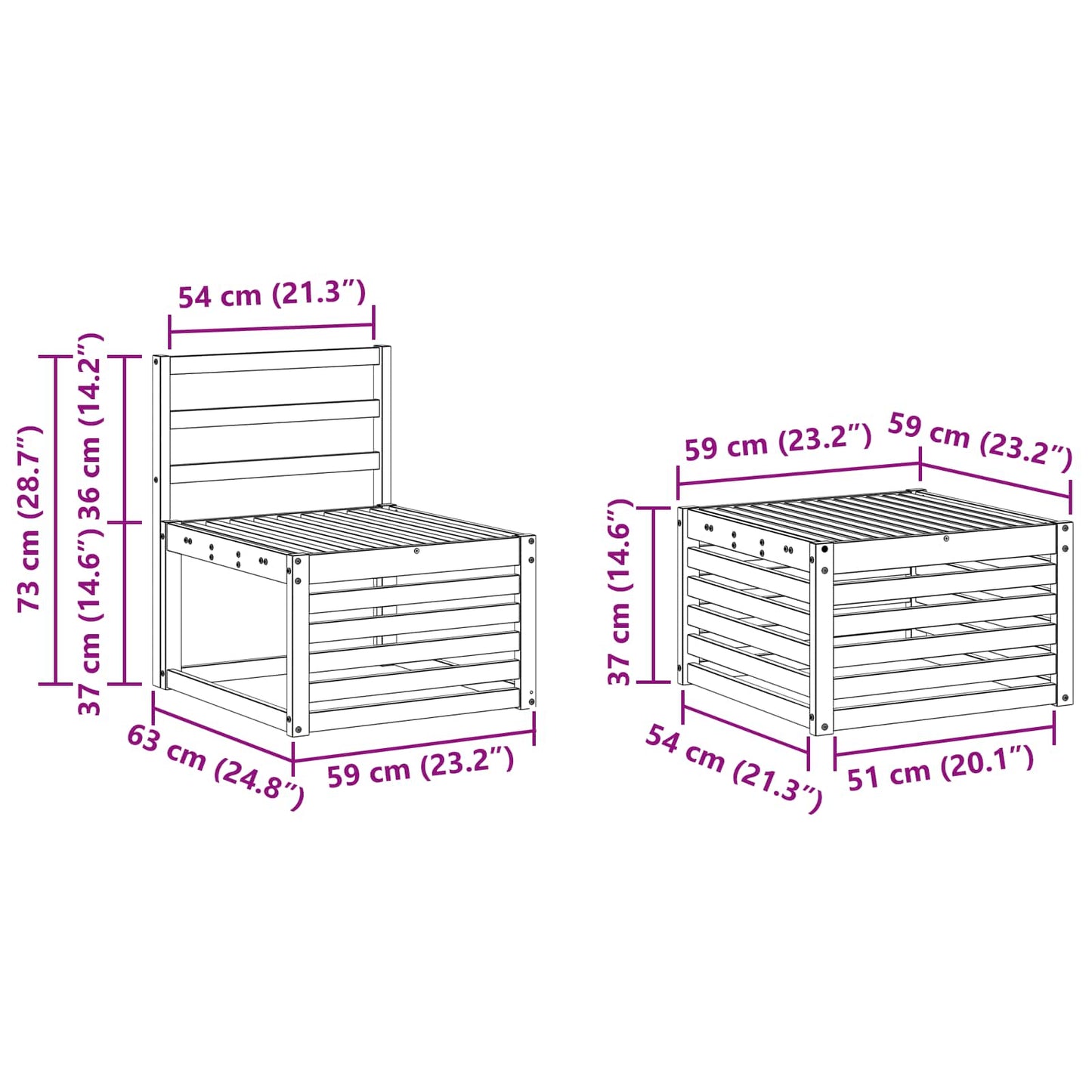 Buiten bankenset 4 pcs Naturel is nu te koop bij PeponiXL, paradijselijk wonen!