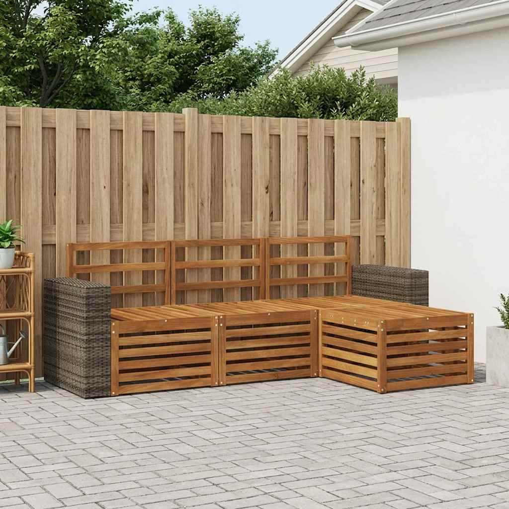 Buiten bankenset 4 pcs Naturel is nu te koop bij PeponiXL, paradijselijk wonen!