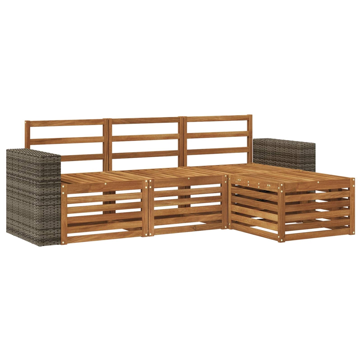 Buiten bankenset 4 pcs Naturel is nu te koop bij PeponiXL, paradijselijk wonen!