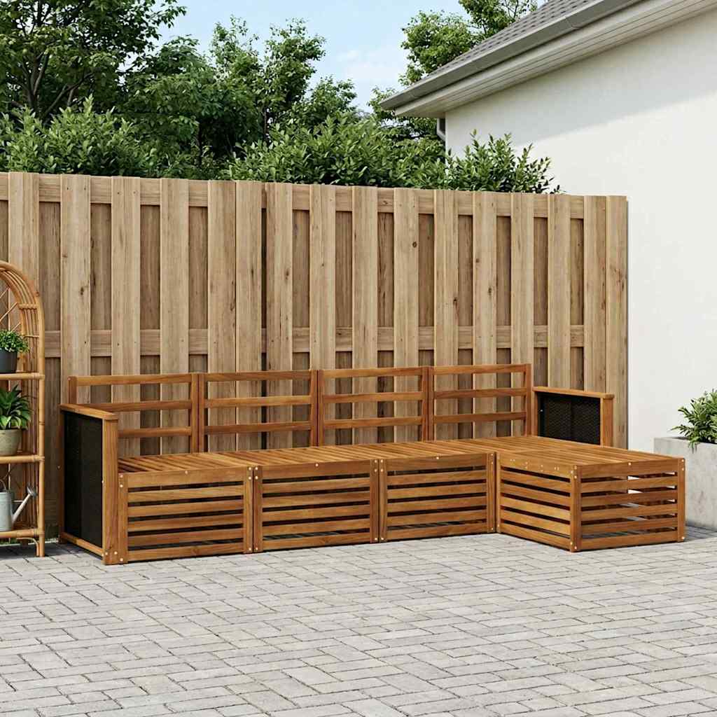 Buiten bankenset 5 pcs Naturel is nu te koop bij PeponiXL, paradijselijk wonen!
