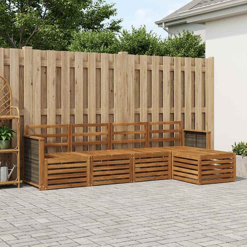 Buiten bankenset 5 pcs Naturel is nu te koop bij PeponiXL, paradijselijk wonen!