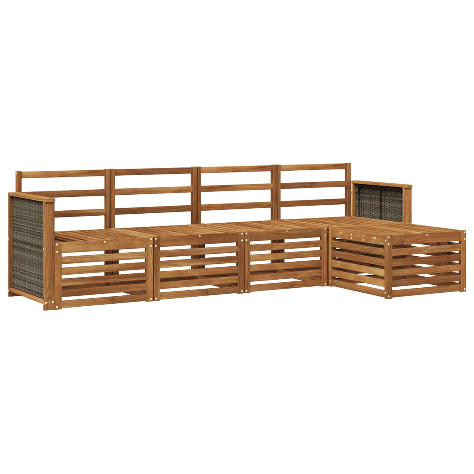Buiten bankenset 5 pcs Naturel is nu te koop bij PeponiXL, paradijselijk wonen!