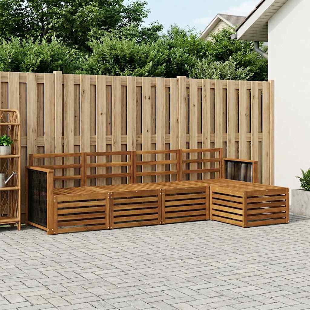 Buiten bankenset 5 pcs Naturel is nu te koop bij PeponiXL, paradijselijk wonen!