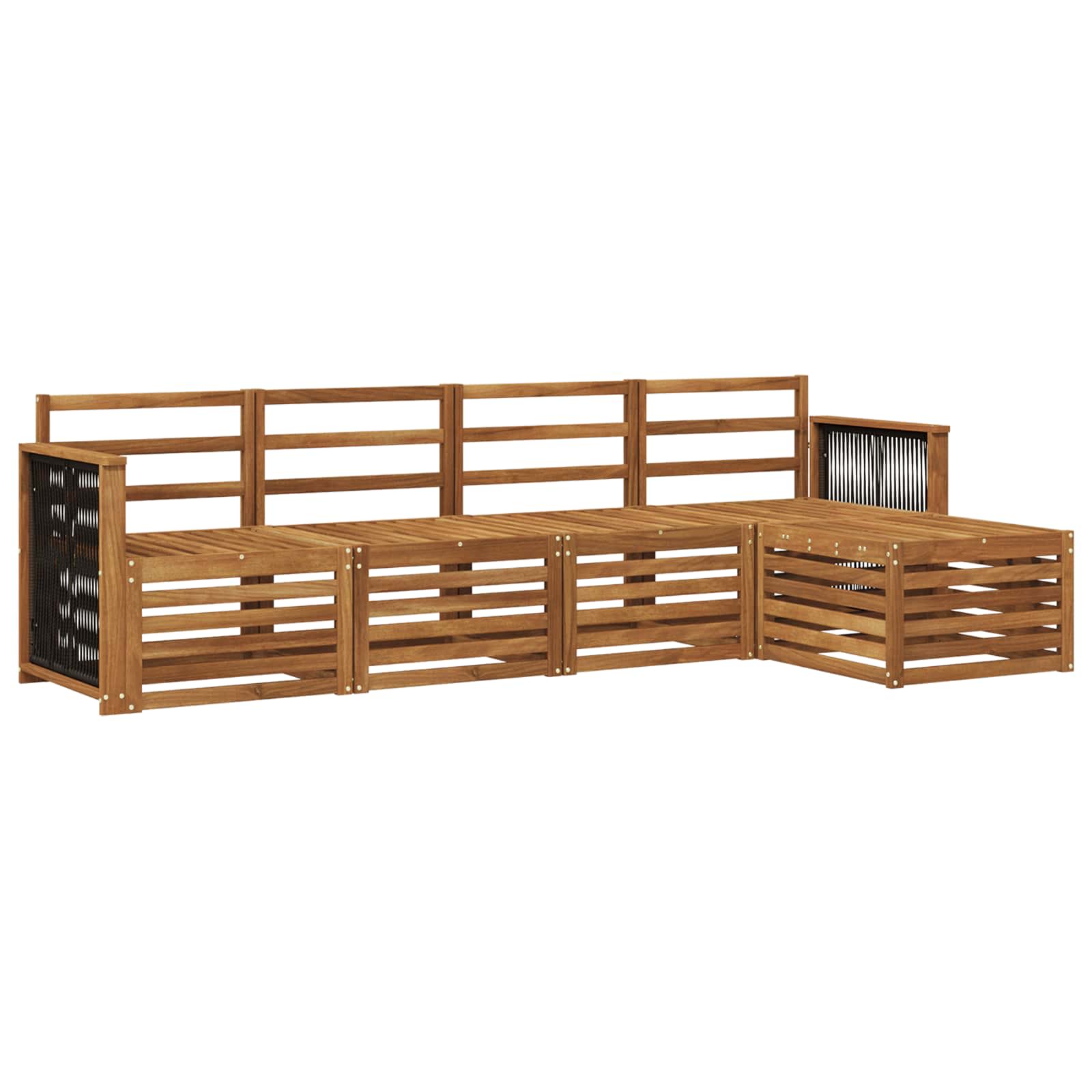 Buiten bankenset 5 pcs Naturel is nu te koop bij PeponiXL, paradijselijk wonen!