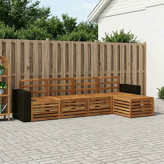 Buiten bankenset 5 pcs Naturel is nu te koop bij PeponiXL, paradijselijk wonen!