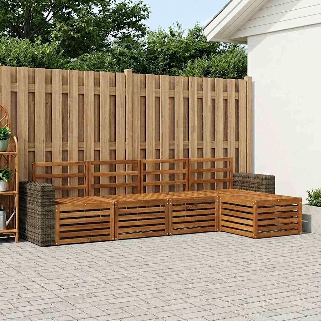 Buiten bankenset 5 pcs Naturel is nu te koop bij PeponiXL, paradijselijk wonen!