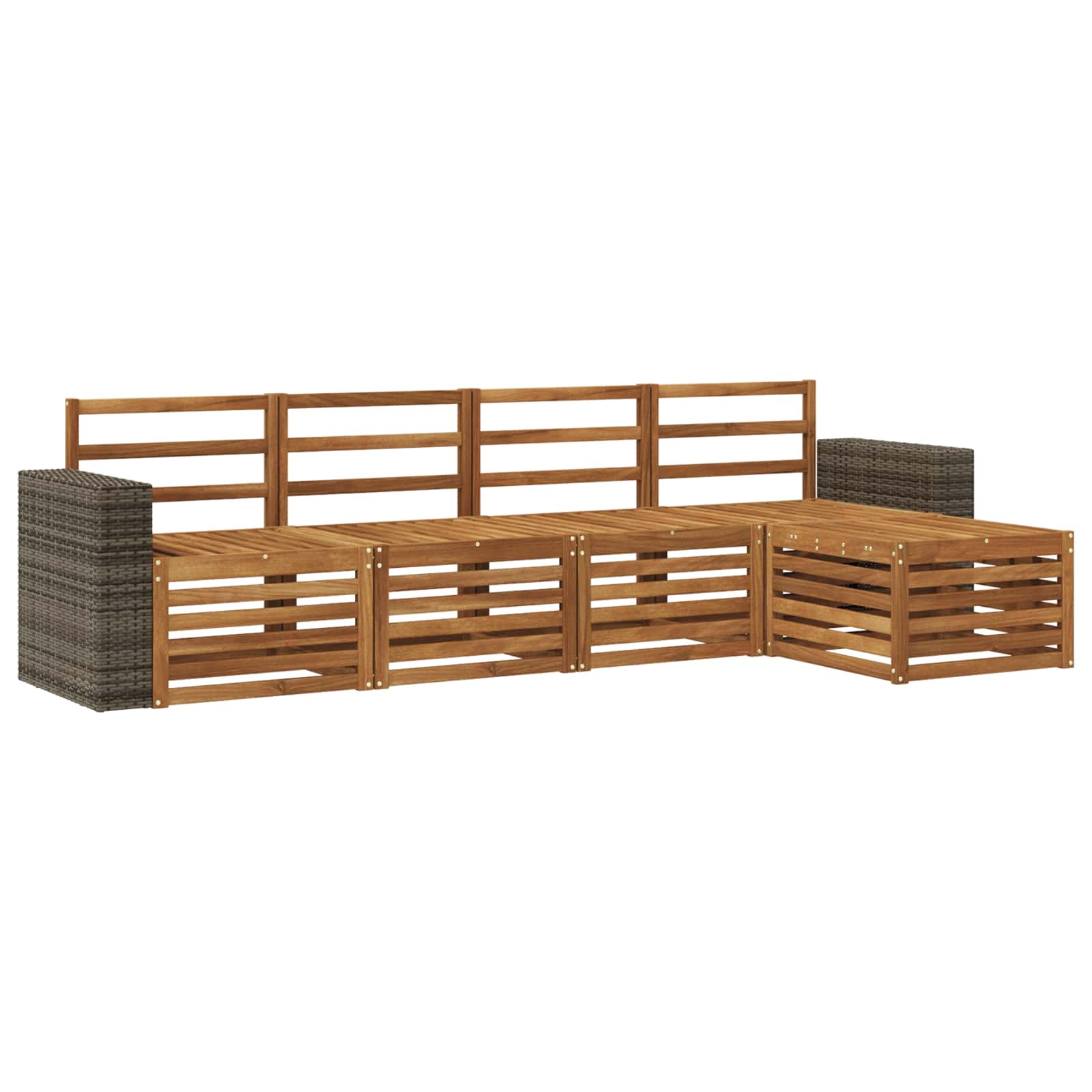 Buiten bankenset 5 pcs Naturel is nu te koop bij PeponiXL, paradijselijk wonen!