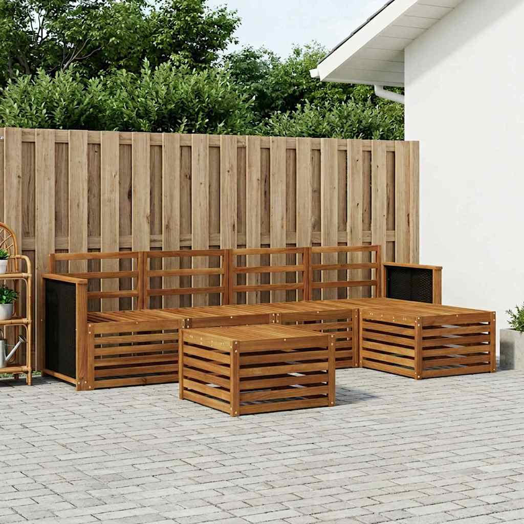 Buiten bankenset 6 pcs Naturel is nu te koop bij PeponiXL, paradijselijk wonen!