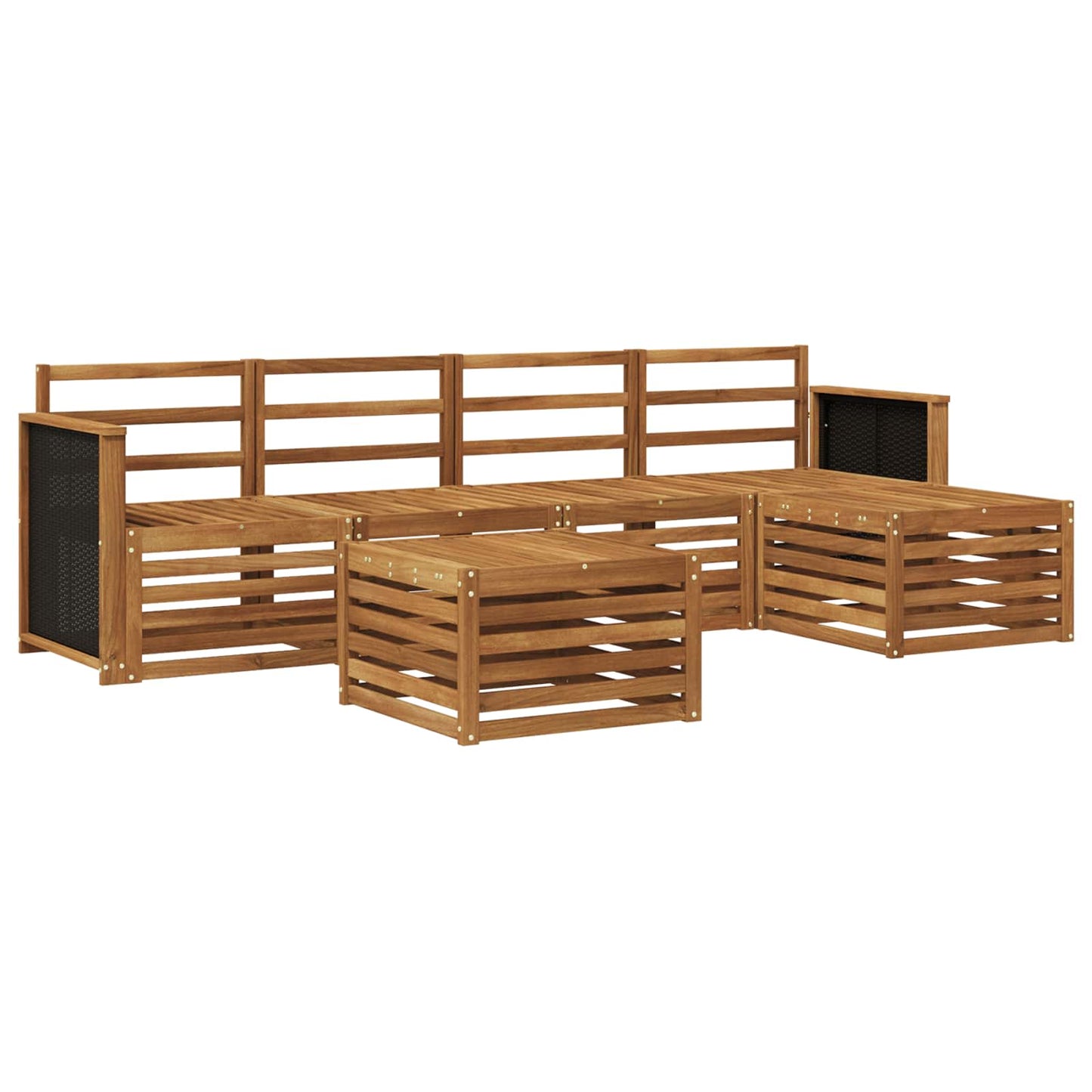 Buiten bankenset 6 pcs Naturel is nu te koop bij PeponiXL, paradijselijk wonen!