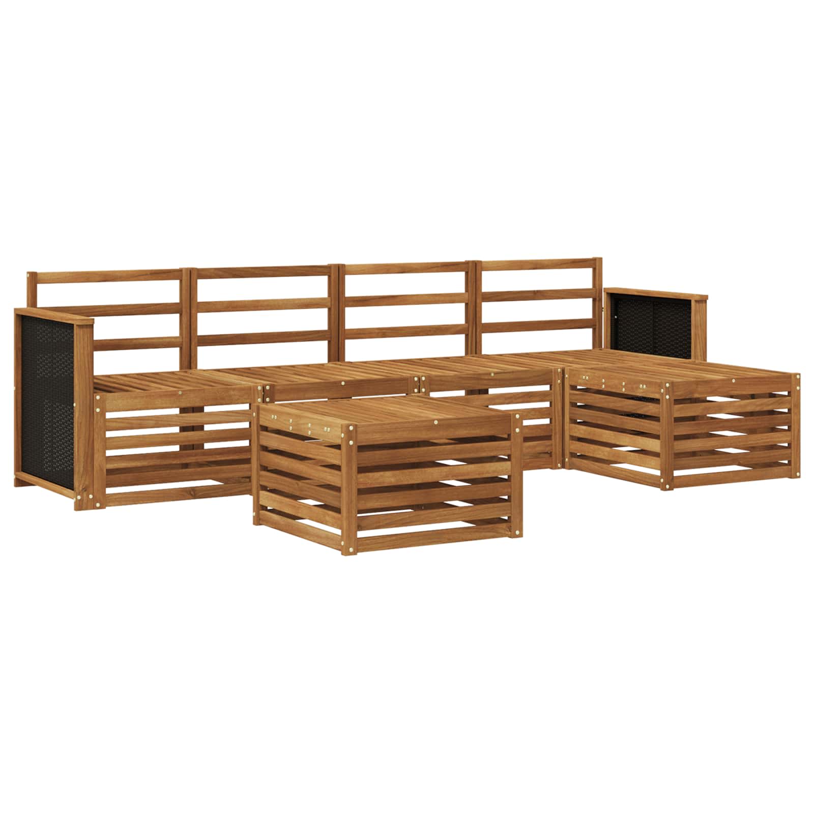 Buiten bankenset 6 pcs Naturel is nu te koop bij PeponiXL, paradijselijk wonen!