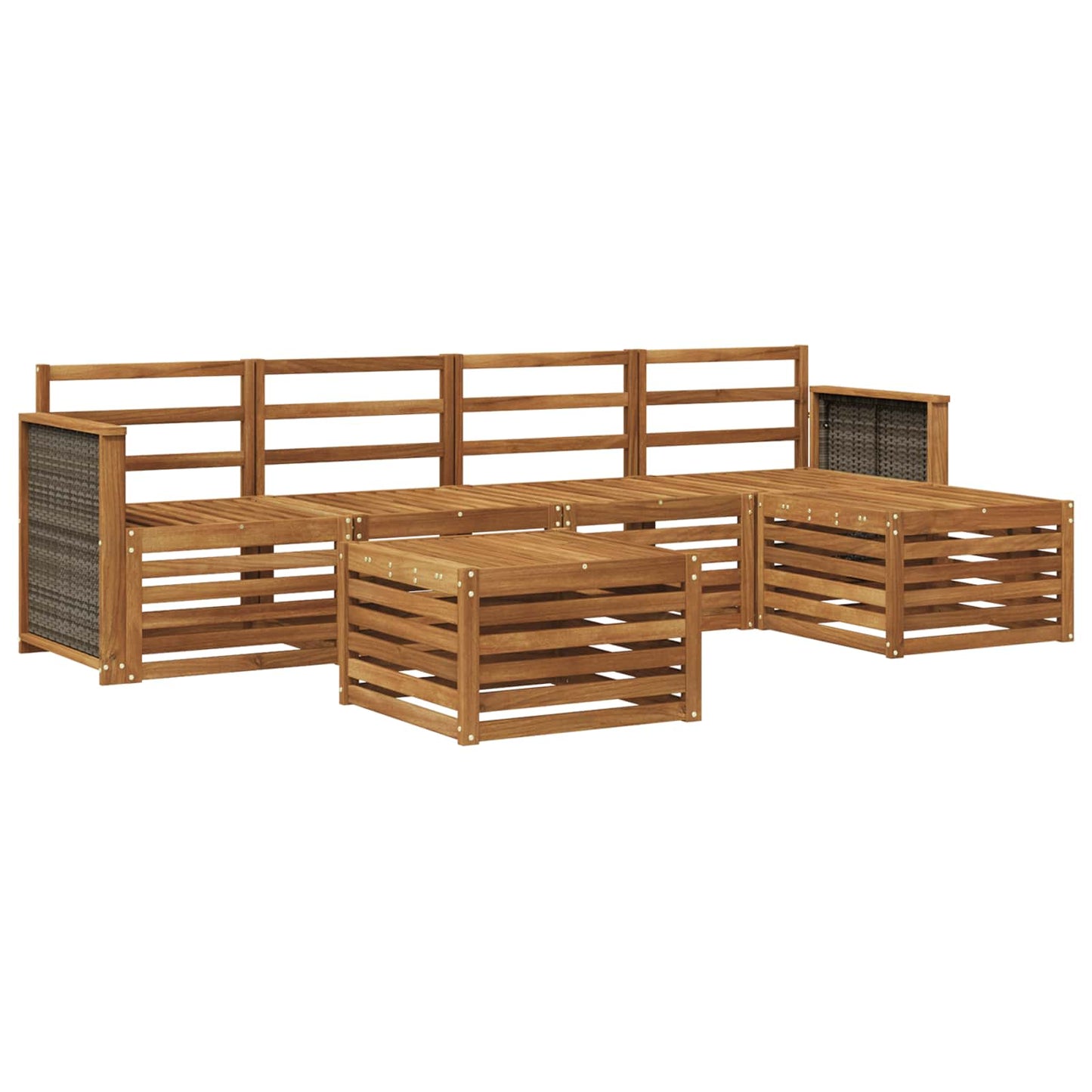 Buiten bankenset 6 pcs Naturel is nu te koop bij PeponiXL, paradijselijk wonen!