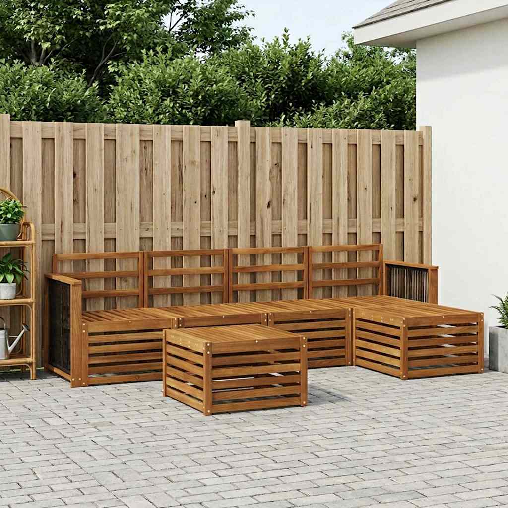 Buiten bankenset 6 pcs Naturel is nu te koop bij PeponiXL, paradijselijk wonen!