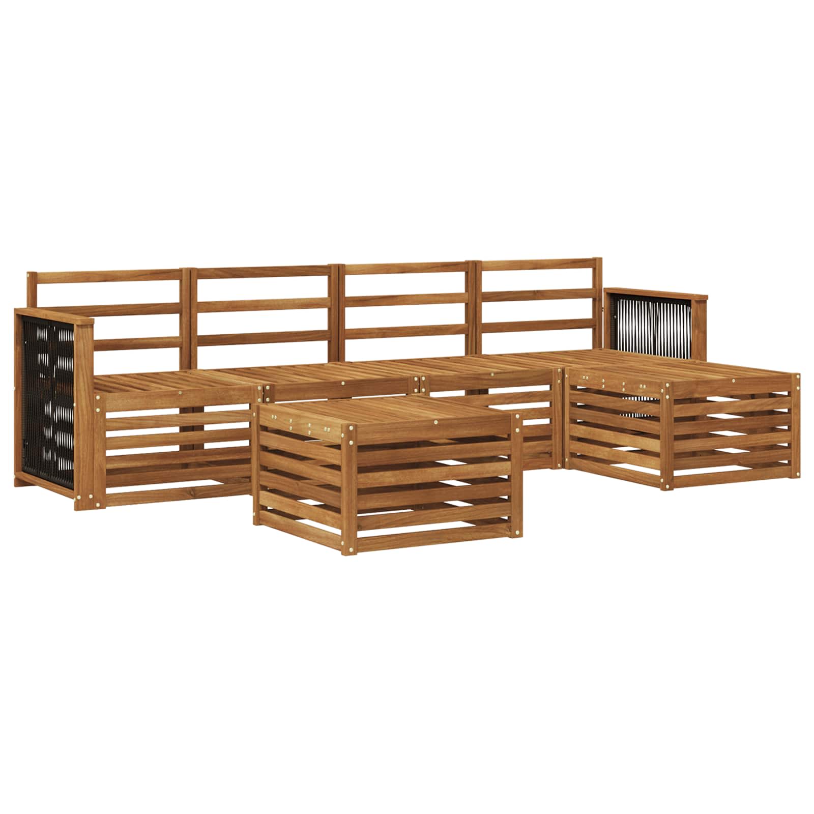 Buiten bankenset 6 pcs Naturel is nu te koop bij PeponiXL, paradijselijk wonen!