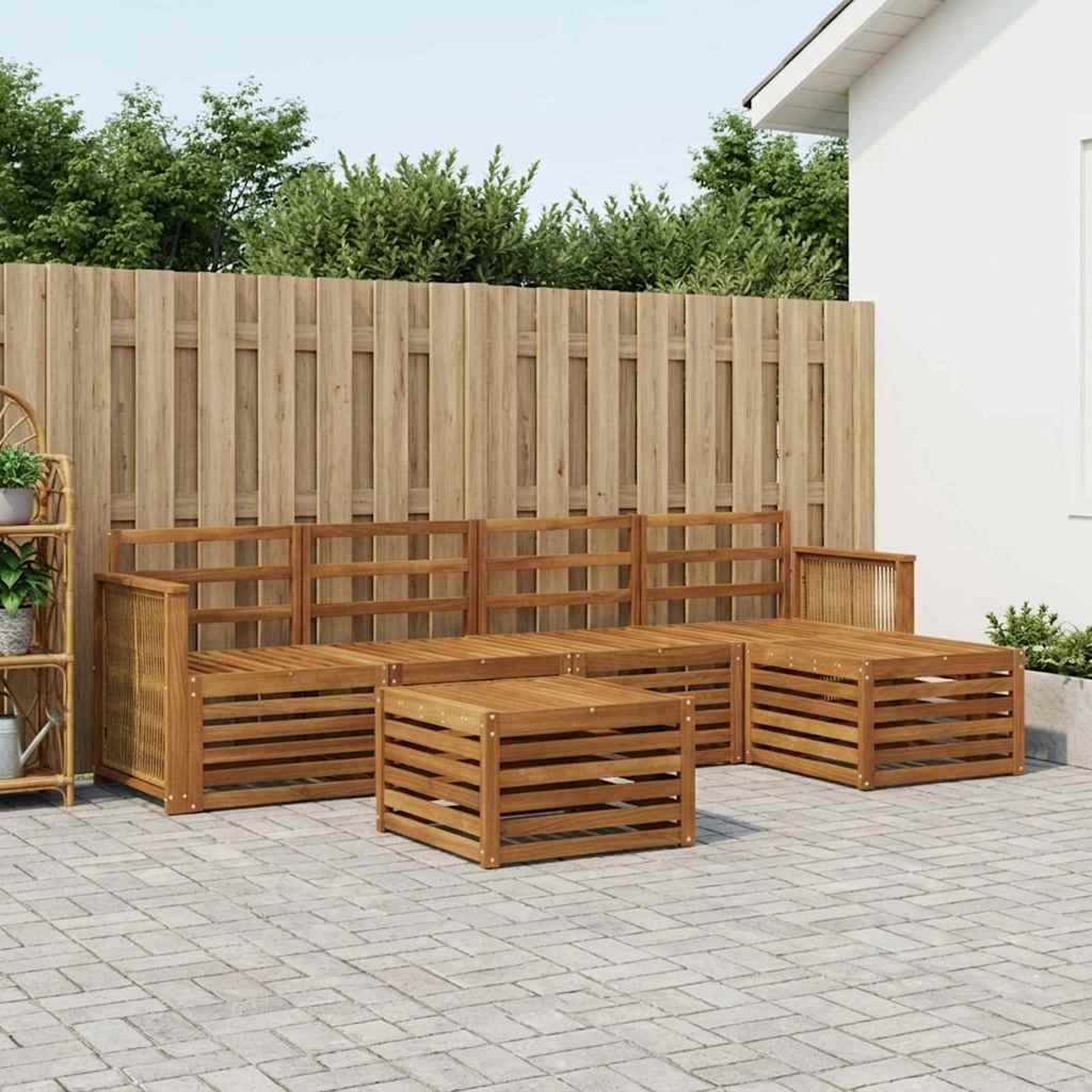 Buiten bankenset 6 pcs Naturel is nu te koop bij PeponiXL, paradijselijk wonen!