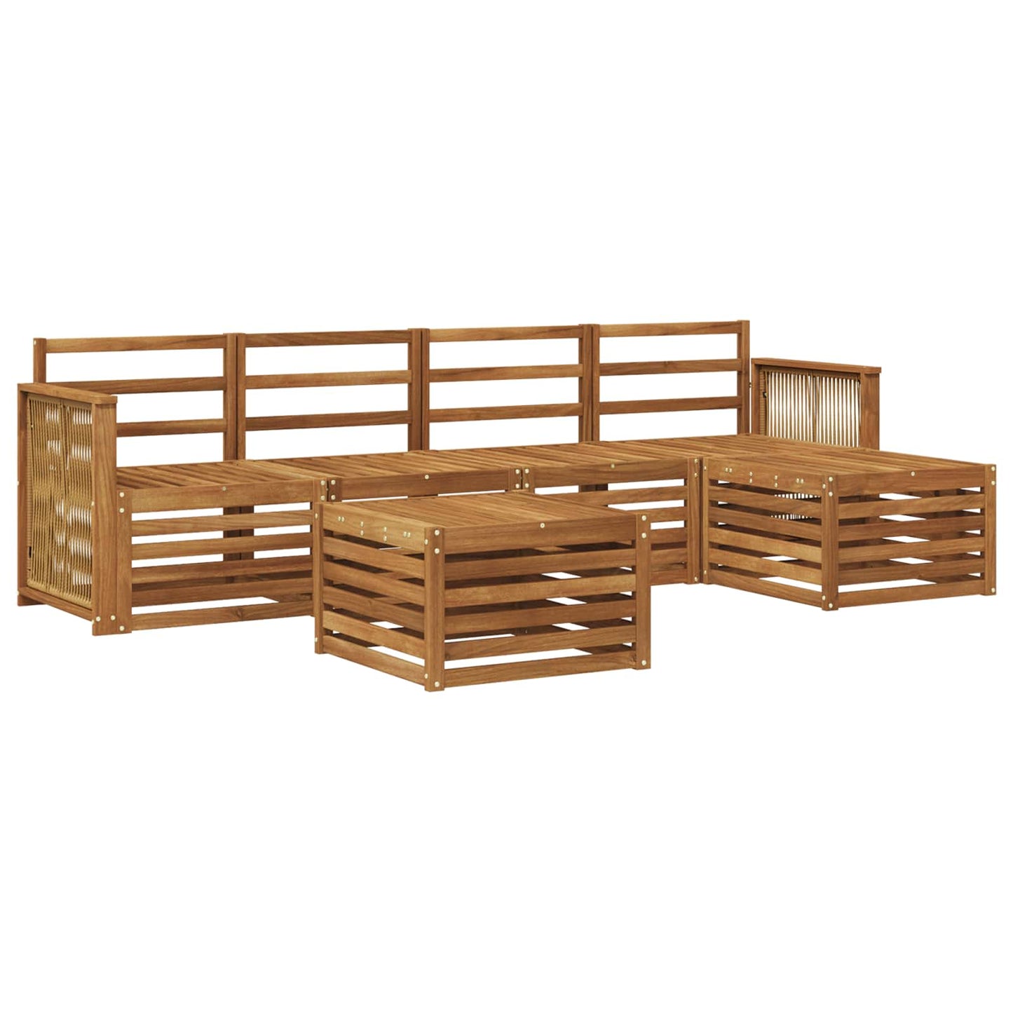 Buiten bankenset 6 pcs Naturel is nu te koop bij PeponiXL, paradijselijk wonen!
