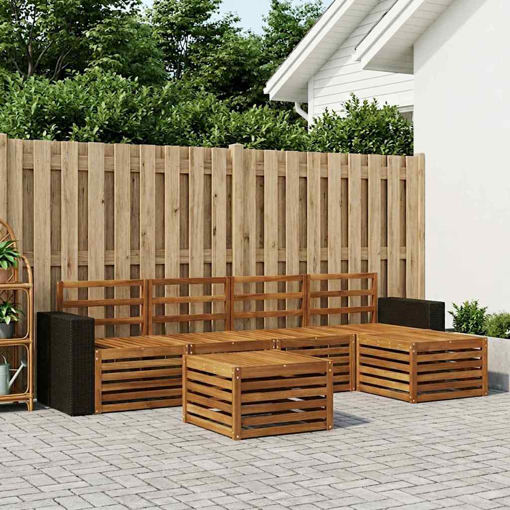 Buiten bankenset 6 pcs Naturel is nu te koop bij PeponiXL, paradijselijk wonen!