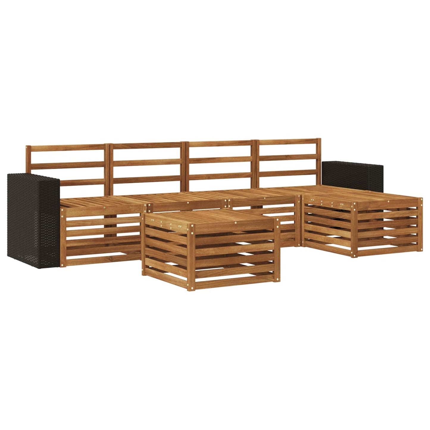 Buiten bankenset 6 pcs Naturel is nu te koop bij PeponiXL, paradijselijk wonen!