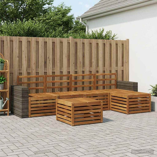 Buiten bankenset 6 pcs Naturel is nu te koop bij PeponiXL, paradijselijk wonen!