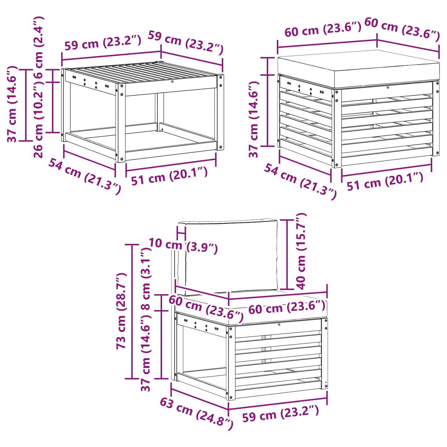 Buiten bankenset met kussen 6 pcs Naturel en lichtgrijs is nu te koop bij PeponiXL, paradijselijk wonen!