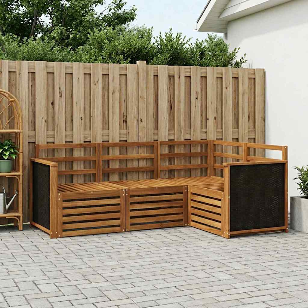 Sofa-Sets 4 pcs Massief Acaciahout is nu te koop bij PeponiXL, paradijselijk wonen!